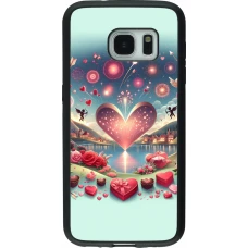 Samsung Galaxy S7 Case Hülle - Silikon schwarz Valentin 2025 Schick