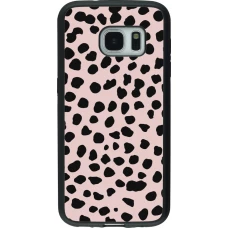 Samsung Galaxy S7 Case Hülle - Silikon schwarz Wild Leopard Pink