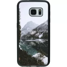 Samsung Galaxy S7 Case Hülle - Silikon schwarz Winter 22 snowy mountain and lake