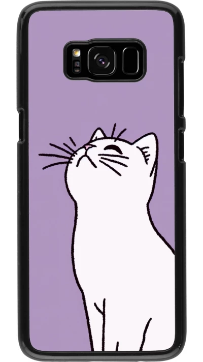 Samsung Galaxy S8 Case Hülle - Chat auf lila Hintergrund