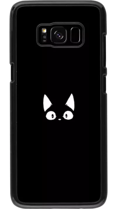 Coque Samsung Galaxy S8 - Funny cat on black