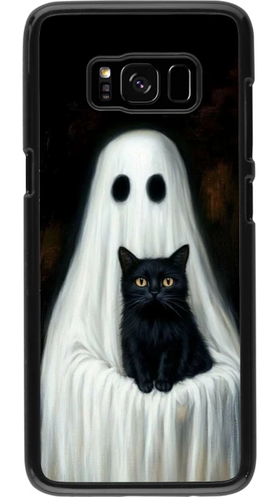 Samsung Galaxy S8 Case Hülle - Halloween 2025 Ghost with black cat