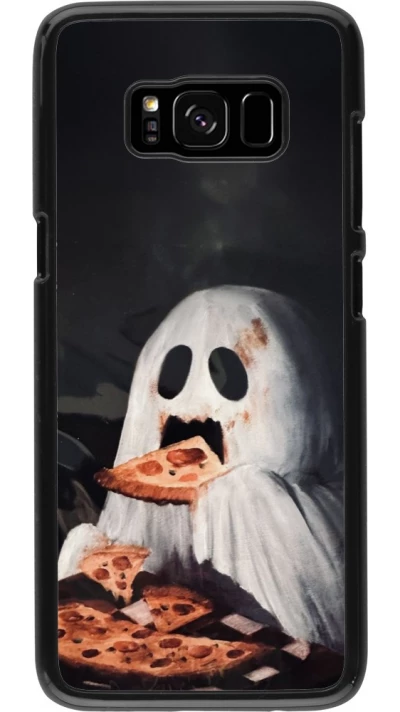 Coque Samsung Galaxy S8 - Halloween 2026 Ghost eating pizza