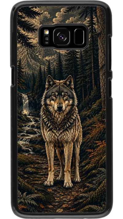 Coque Samsung Galaxy S8 - Linocut Loup