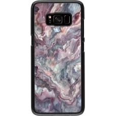 Samsung Galaxy S8 Case Hülle - Violetter silberner Marmor