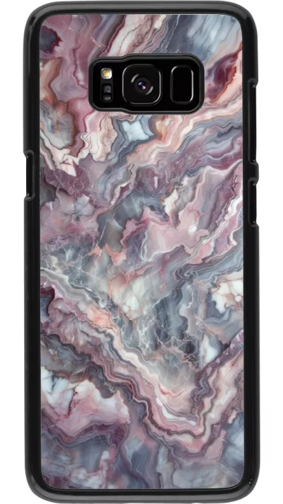 Samsung Galaxy S8 Case Hülle - Violetter silberner Marmor