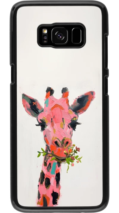 Samsung Galaxy S8 Case Hülle - Pink Girafe Paint