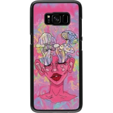 Samsung Galaxy S8 Case Hülle - Psychedelic pink mushroom
