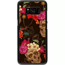 Hülle Samsung Galaxy S8 - Skulls and flowers