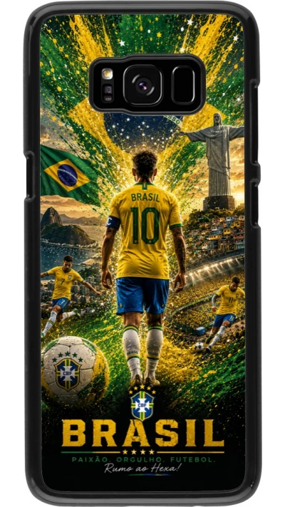 Samsung Galaxy S8 Case Hülle - Fussball Brasilien splash 2026