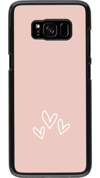 Coque Samsung Galaxy S8 - Valentine 2023 three minimalist hearts