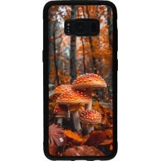 Samsung Galaxy S8 Case Hülle - Silikon schwarz Autumn 26 Mushrooms in the woods