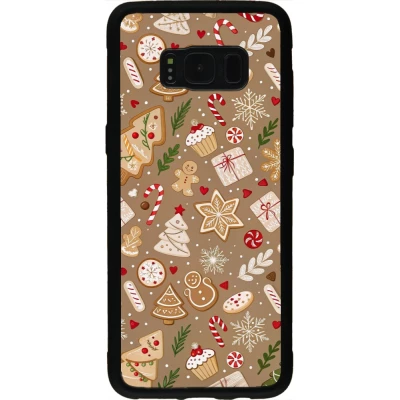 Coque Samsung Galaxy S8 - Silicone rigide noir Christmas 25 Pattern Ginger Cookie