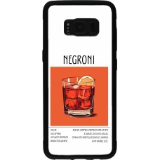 Samsung Galaxy S8 Case Hülle - Silikon schwarz Cocktail Rezept Negroni