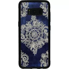 Coque Samsung Galaxy S8 - Silicone rigide noir Cream Flower Moroccan