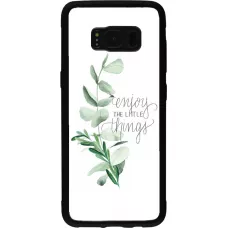 Coque Samsung Galaxy S8 - Silicone rigide noir Enjoy the little things