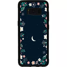 Coque Samsung Galaxy S8 - Silicone rigide noir Flowers space