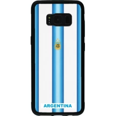Coque Samsung Galaxy S8 - Silicone rigide noir Maillot de football Argentine 2026 personnalisable