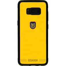 Coque Samsung Galaxy S8 - Silicone rigide noir Maillot de football Équateur 2026 personnalisable