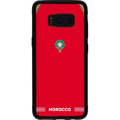 Samsung Galaxy S8 Case Hülle - Silikon schwarz Marokko 2026 personalisierbares Fussballtrikot
