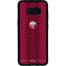 Samsung Galaxy S8 Case Hülle - Silikon schwarz Qatar 2026 personalisierbares Fussballtrikot