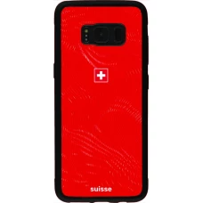 Coque Samsung Galaxy S8 - Silicone rigide noir Maillot de football Suisse 2026 personnalisable