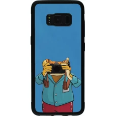Samsung Galaxy S8 Case Hülle - Silikon schwarz Frog with camera DTMF