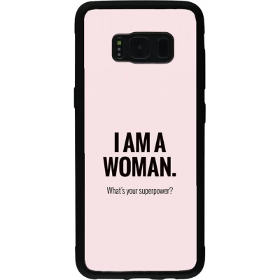 Hülle Samsung Galaxy S8 - Silikon schwarz I am a woman