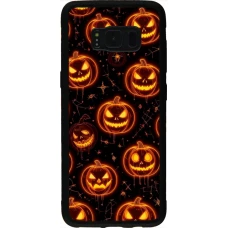 Coque Samsung Galaxy S8 - Silicone rigide noir Halloween 2026 Pattern Pumpkins