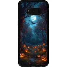 Coque Samsung Galaxy S8 - Silicone rigide noir Halloween 2026 Road of Pumpkins