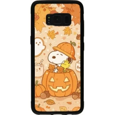 Coque Samsung Galaxy S8 - Silicone rigide noir Halloween 2026 Snoopy Halloween
