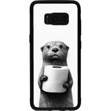 Samsung Galaxy S8 Case Hülle - Silikon schwarz Otter Toilettenpapier