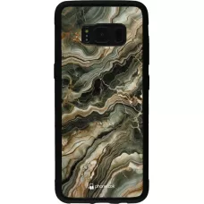 Samsung Galaxy S8 Case Hülle - Silikon schwarz Oliv Marmor