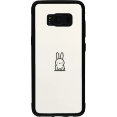 Samsung Galaxy S8 Case Hülle - Silikon schwarz Minimal Häschen Süße