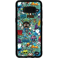 Samsung Galaxy S8 Case Hülle - Silikon schwarz Mixed Cartoons Turquoise