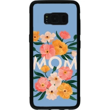 Samsung Galaxy S8 Case Hülle - Silikon schwarz Mom 2026 Flowers
