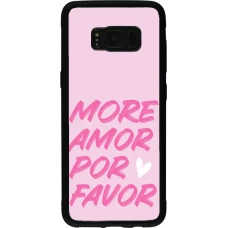 Samsung Galaxy S8 Case Hülle - Silikon schwarz More amor porfavor