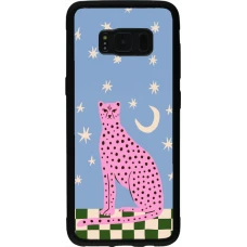 Samsung Galaxy S8 Case Hülle - Silikon schwarz Pink leopard with stars 2026