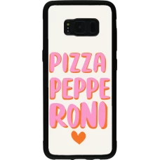 Samsung Galaxy S8 Case Hülle - Silikon schwarz Pizza pepperoni 2026