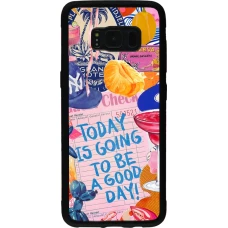 Samsung Galaxy S8 Case Hülle - Silikon schwarz Preppy Today is Going to be a good day