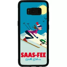 Coque Samsung Galaxy S8 - Silicone rigide noir Saas-Fee Ski Downhill
