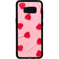 Samsung Galaxy S8 Case Hülle - Silikon schwarz Saint Valentines Day 26 Lollipop