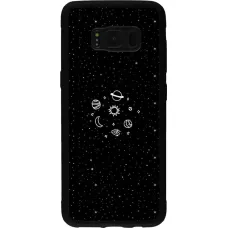 Hülle Samsung Galaxy S8 - Silikon schwarz Space Doodle