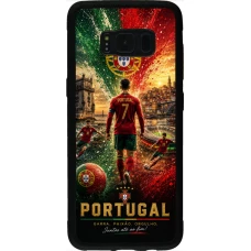 Coque Samsung Galaxy S8 - Silicone rigide noir Football Portugal splash 2026