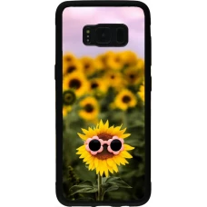 Samsung Galaxy S8 Case Hülle - Silikon schwarz Sunflower with glasses Spring 2026