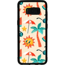 Samsung Galaxy S8 Case Hülle - Silikon schwarz Summer 2025 Pattern soleil