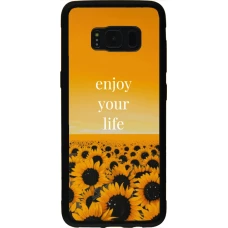Samsung Galaxy S8 Case Hülle - Silikon schwarz Summer 2026 Enjoy your life