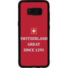 Samsung Galaxy S8 Case Hülle - Silikon schwarz Switzerland Great Since 1291