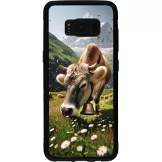 Samsung Galaxy S8 Case Hülle - Silikon schwarz Kuh Berg Wallis