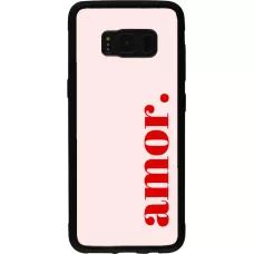 Coque Samsung Galaxy S8 - Silicone rigide noir Valentine 2024 amor